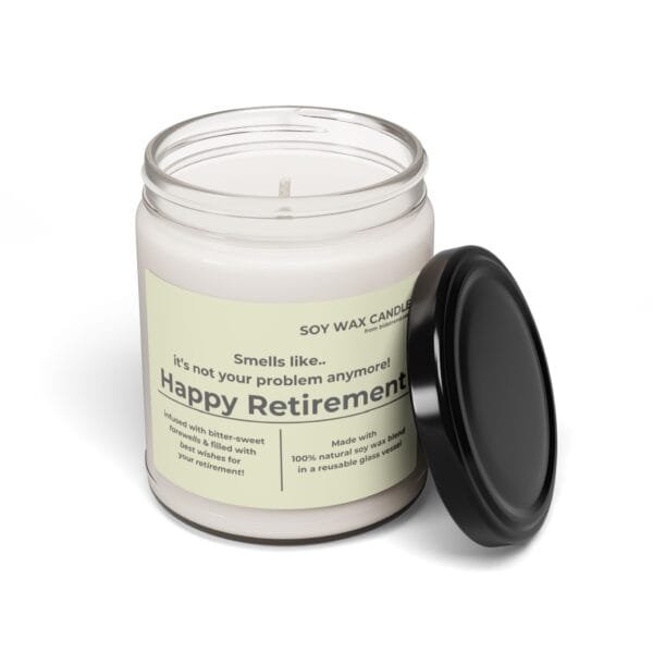 Happy Retirement Gift Candle - Smells Like It's Not Your Problem Funny Coworker Candle - Image 3